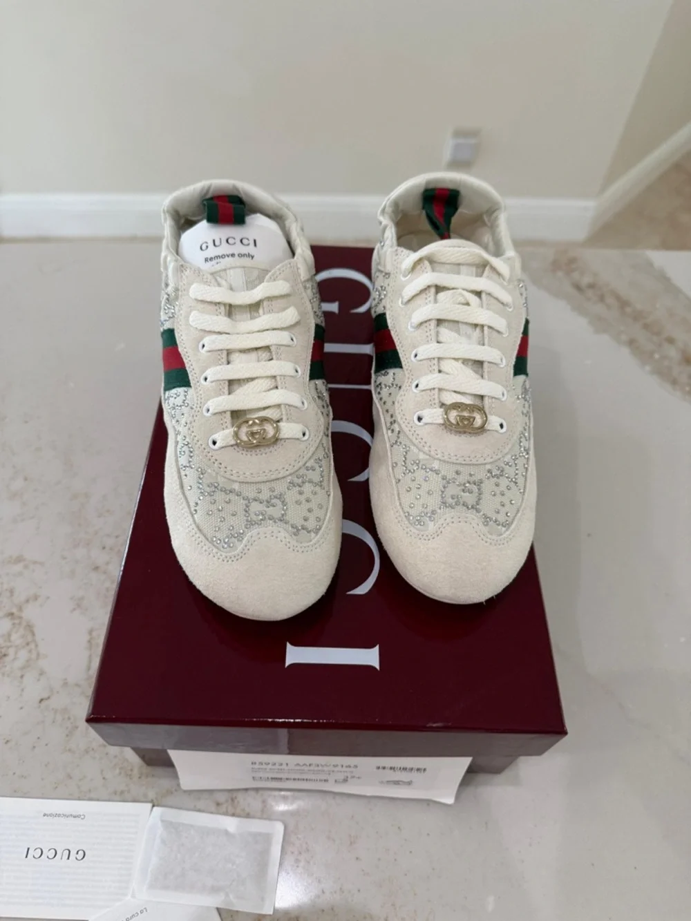 Women’s Gucci Shift GG Crystal sneaker - Picture 2 of 8